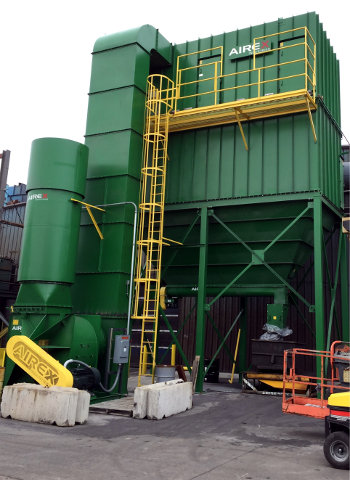 Baghouse collecting foundry dust